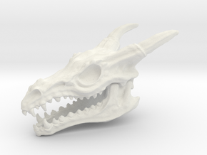 Dragon Skull in White Natural Versatile Plastic