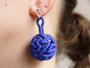 infinite labyrinth pendant in Blue Processed Versatile Plastic
