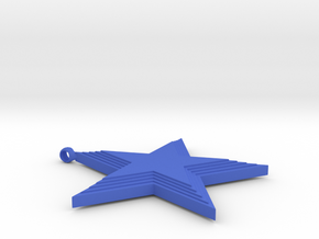 5 Star Pendant in Blue Processed Versatile Plastic