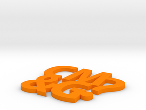 Coaster #1 - CM&G logo in Orange Processed Versatile Plastic