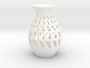 Organic Vase in White Processed Versatile Plastic