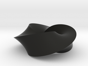Twisted Triangle 360deg in Black Natural Versatile Plastic