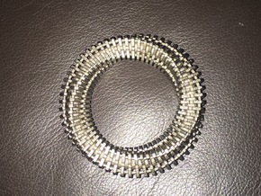 Mobius Ring Pendant v3 in Polished Nickel Steel