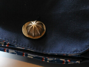 Hard Hat Cufflinks #1 in Polished Bronzed Silver Steel