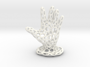 Voronoi Jewelry Hand in White Processed Versatile Plastic