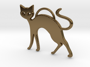 Slinky Cat in Polished Bronze