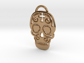 Skull with pattern in Polished Brass