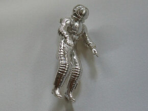 Floating Cosmonaut / Astronaut (40mm) in Natural Silver