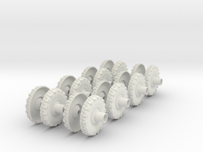 Stryker APC Wheels(1:18 Scale) in White Natural Versatile Plastic