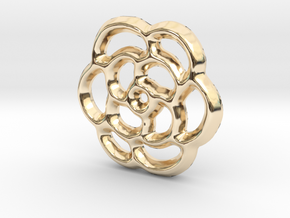 Camellia Charm - 11mm in 14K Yellow Gold