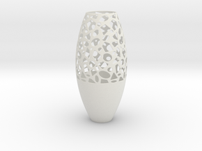 Vase in White Natural Versatile Plastic