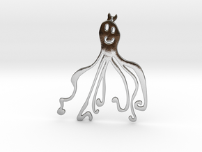 octopus pendant in Polished Silver
