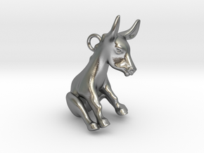 Donkey Pendant in Natural Silver