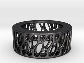 Framework Ring- Intrincate Smooth Simple in Polished and Bronzed Black Steel