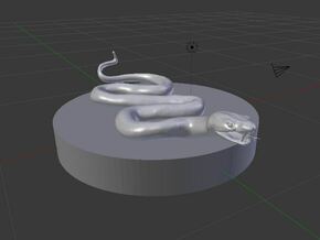 Posionous Snake in White Natural Versatile Plastic