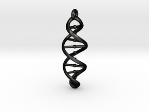 DNA Necklace in Matte Black Steel