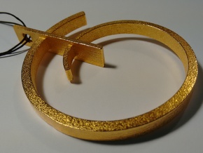 Spiral pendant in Polished Gold Steel