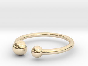 Double Dot ring size 5 in 14K Yellow Gold