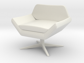 1:12 Sly Lounge Chair in White Natural Versatile Plastic