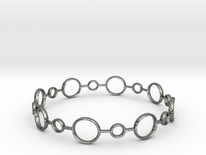 Circle Bracelet in Fine Detail Polished Silver