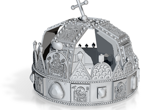 Hungarian Holy Crown - half scale in Tan Fine Detail Plastic