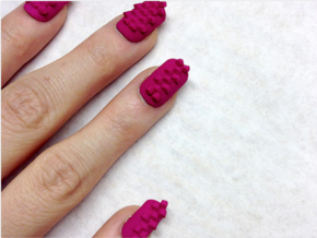 Cube Nails (Size 2) in Pink Processed Versatile Plastic