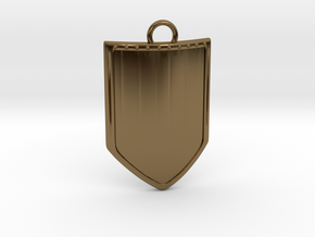 Shield 3 Pendant in Polished Bronze