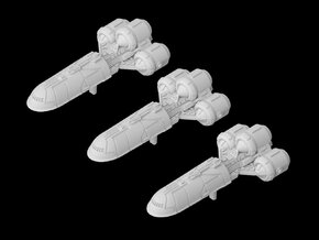 (Armada) 3x CSS-1 Senator Star Shuttle in White Natural Versatile Plastic