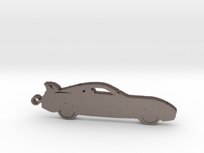 Toyota Supra MK4 keychain in Polished Bronzed Silver Steel