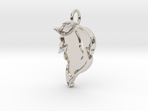 Vibrant Leaf - Small in Rhodium Plated Brass