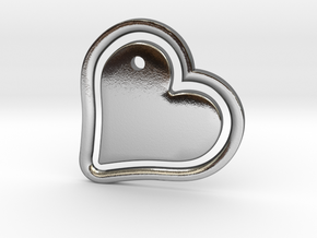  Heart in my Heart (w. customization tool) in Polished Silver