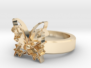 Butterfly Rings in 14k Gold Plated Brass