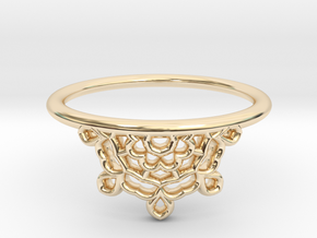 Half Lace Ring - Size 6.5 in 14k Gold Plated Brass