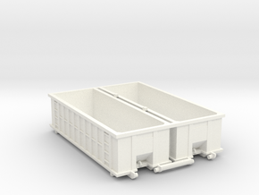 Industrial Dumpster 30yd (Qty 2) - HO 87:1 Scale in White Processed Versatile Plastic