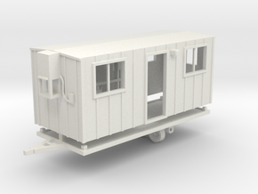 Construction Trailer 1-87 HO Scale WSF in White Natural Versatile Plastic