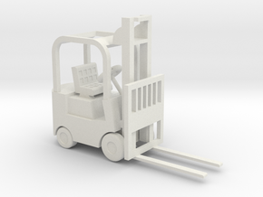 Forklift 20 Ton - HO 87:1 Scale in White Natural Versatile Plastic