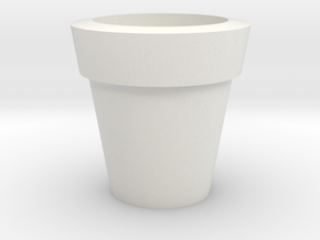 Design Plain Flower Pot in White Natural Versatile Plastic