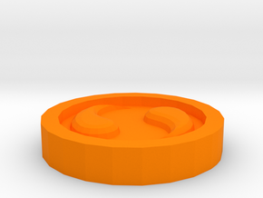 The Spirit Medallion  in Orange Processed Versatile Plastic