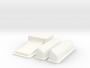 1/8 Ford 427 Side Oiler Finned Pan And Cover Kit in White Processed Versatile Plastic