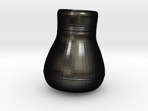 3.5 inch Rough Vase in Matte Black Steel