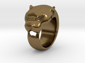 Panther ring size 9 in Polished Bronze