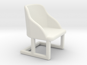 Chair, Art Deco 1:48 in White Natural Versatile Plastic