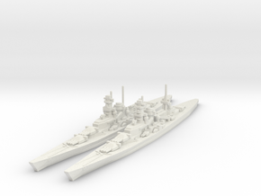 Scharnhorst and Gneisenau 1/1800 in White Natural Versatile Plastic