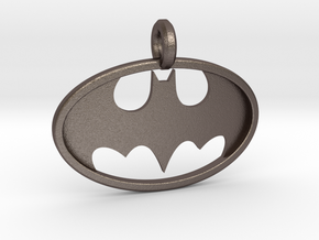 Classic Batman Keychain in Polished Bronzed Silver Steel