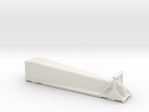 HO 1/87 Doublestack Arrowedge - aerodynamic wedge in White Natural Versatile Plastic
