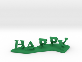 Happy ass in Green Processed Versatile Plastic