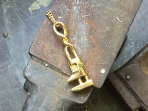 Wrench Pendant in Polished Brass