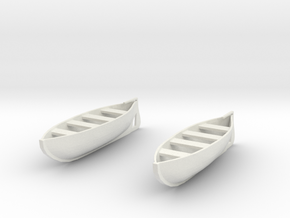 1:144 28 foot Life Boats (2) in White Natural Versatile Plastic