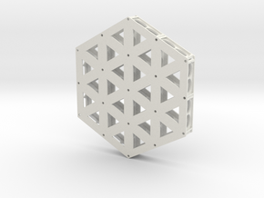Isogrid Extruded Flanges  in White Natural Versatile Plastic