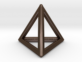 Tetrahedron LG in Polished Bronze Steel